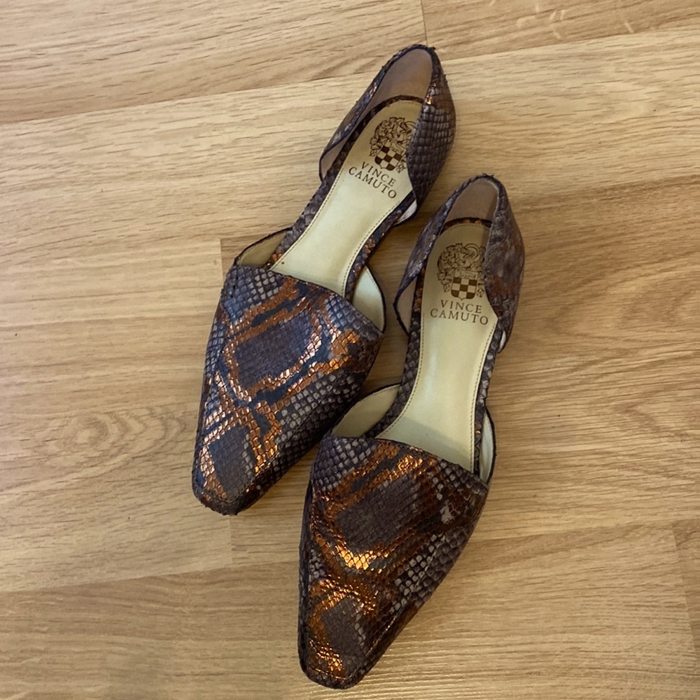 Vince Camuto snakeskin printed flats